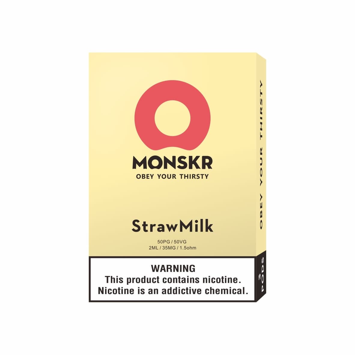 MONSKR 蒙斯科 大嘴怪 一代煙彈 草莓奶昔 (1盒3入)