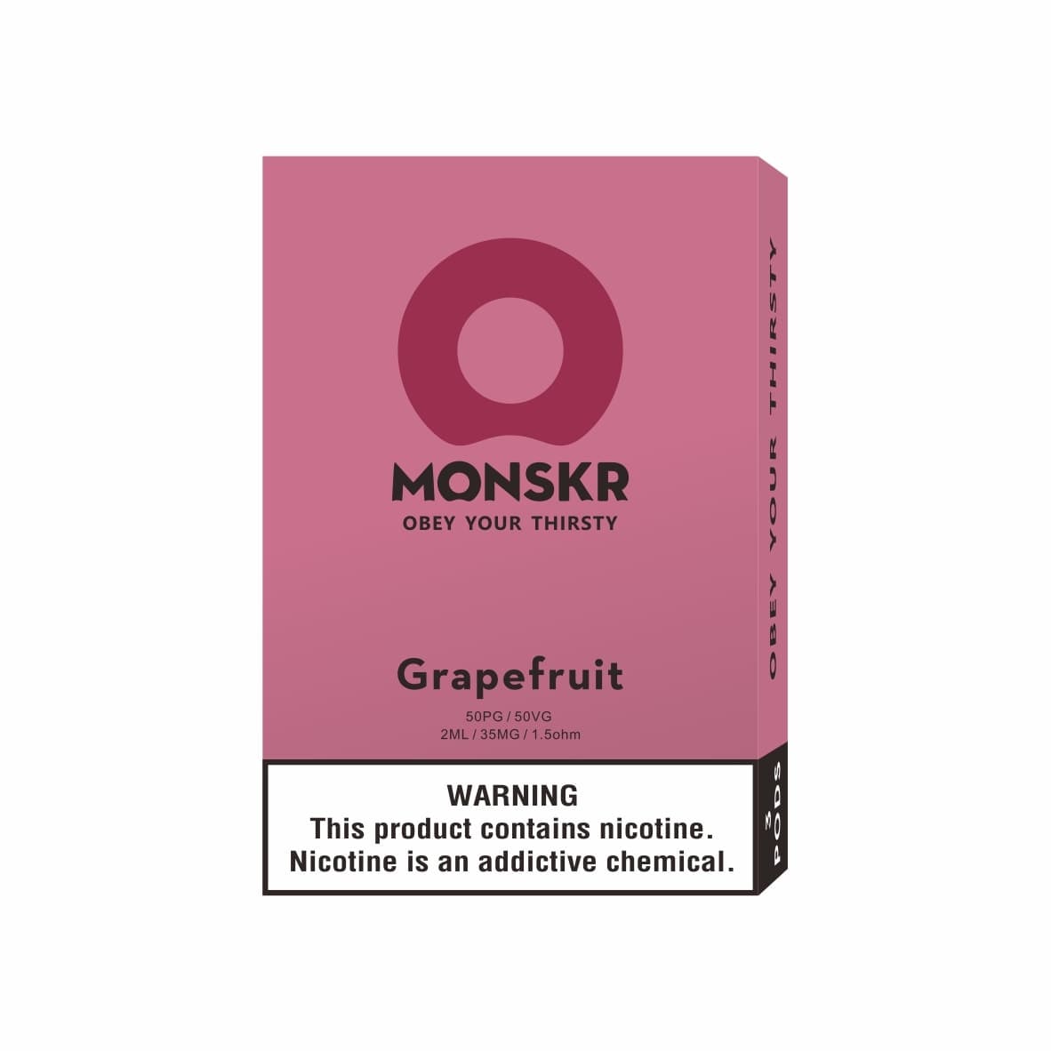 MONSKR 蒙斯科 大嘴怪 一代煙彈 柚香礦泉水 (1盒3入)