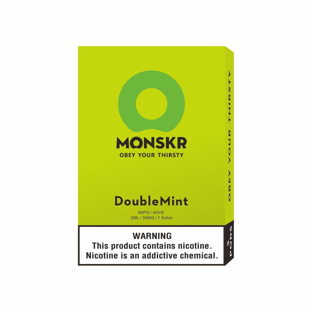 MONSKR 蒙斯科 大嘴怪 一代煙彈 青箭薄荷 (1盒3入)