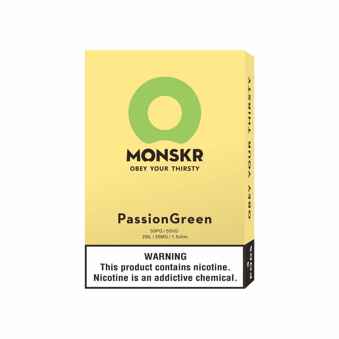 MONSKR 蒙斯科 大嘴怪 一代煙彈 百香綠茶 (1盒3入)